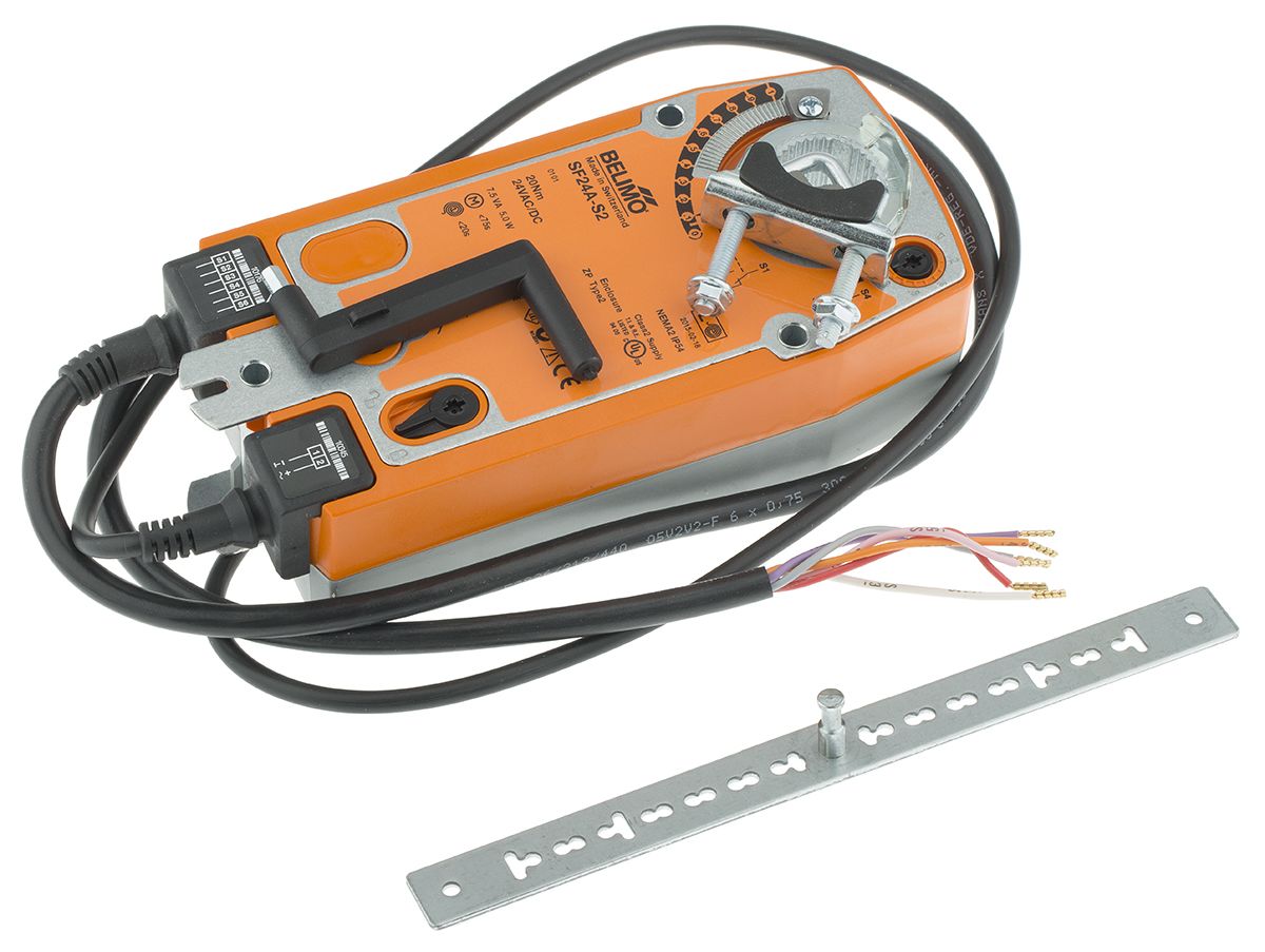 SF24AS2 Open/Close Damper Actuator, 20Nm, 24 V ac/dc RS