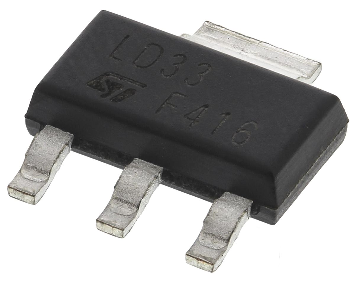 STMicroelectronics Spannungsregler 1.3A, 1 SOT-223, 3+Tab-Pin, Fest