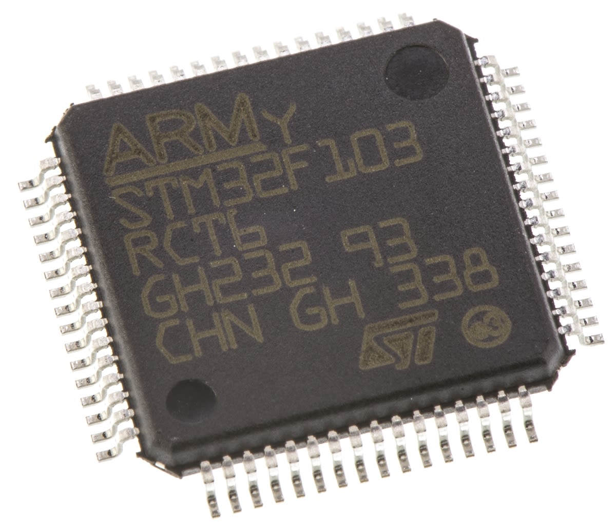 STMicroelectronics STM32F103RCT6, 32bit ARM Cortex M3 Microcontroller, STM32F, 72MHz, 256 kB Flash, 64-Pin LQFP