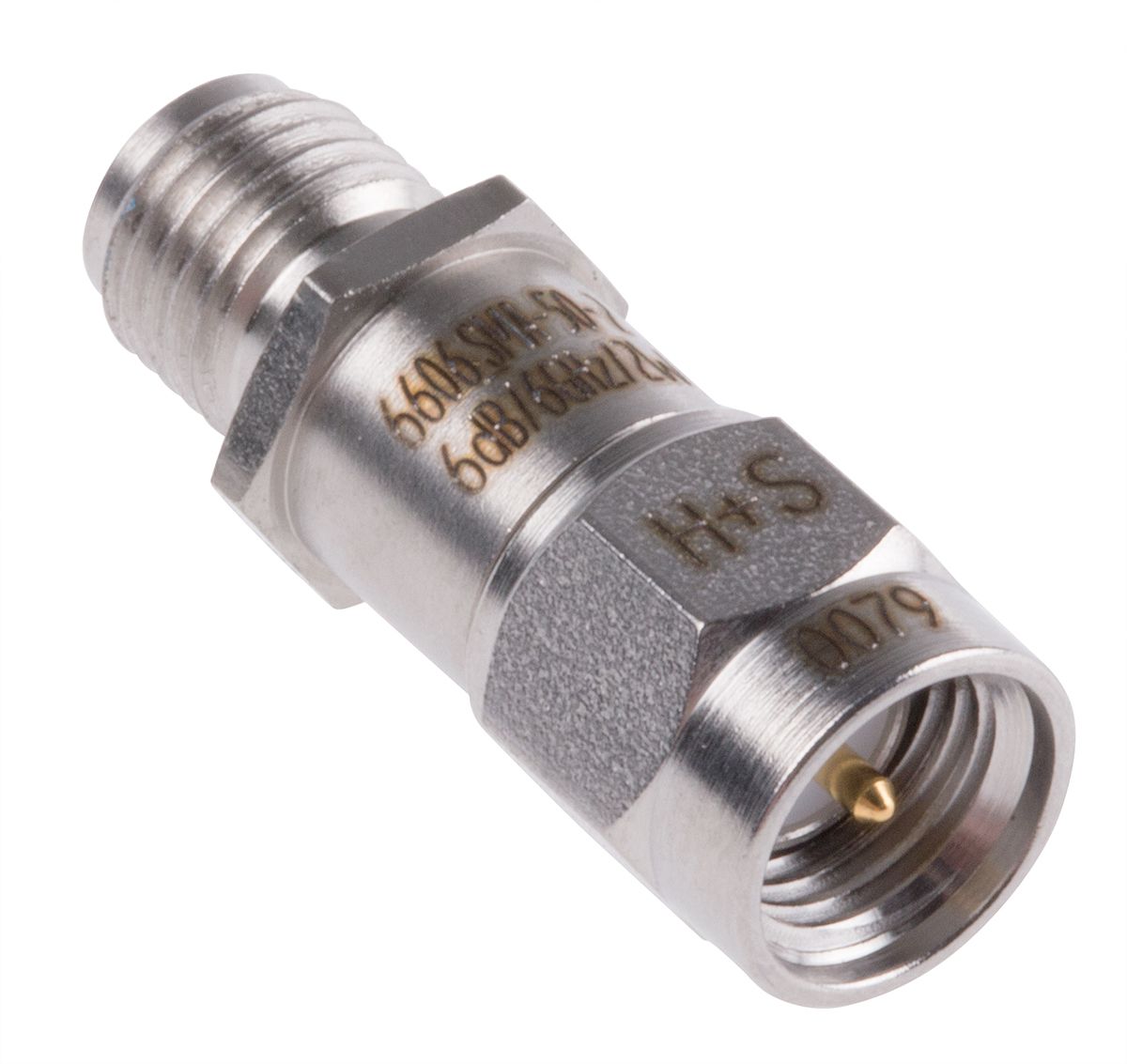 50Ω RF Attenuator SMA Connector SMA Plug to Socket 6dB, Operating Frequency DC → 6GHz