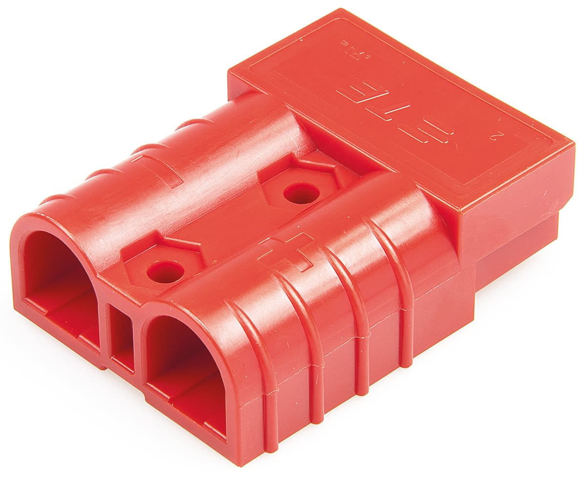 Conector de batería TE Connectivity de 2 vías, de color Rojo, 600 Vac/dc, 50A, montaje en cable
