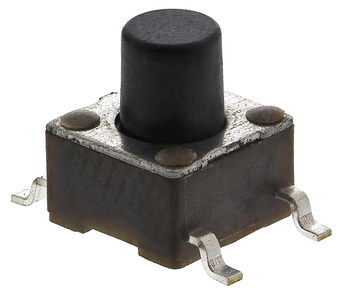 Dotykový spínač, barva ovladače: Černá, typ ovladače: tlačítko Jednopólový jednopolohový (SPST) 50 mA při 24 V DC 7mm