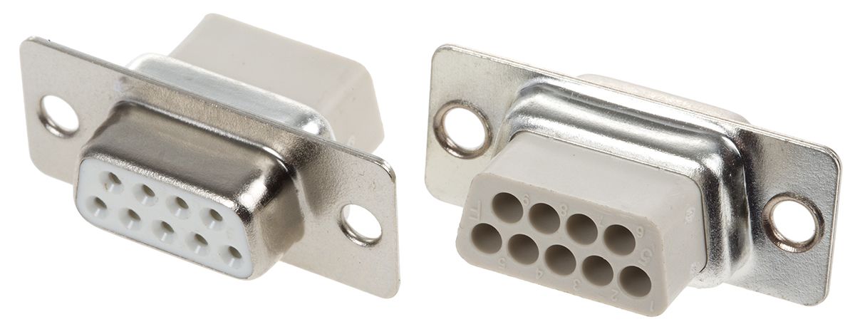 MH Connectors MHD 9 Way Cable Mount D-sub Connector Socket, 2.77mm Pitch