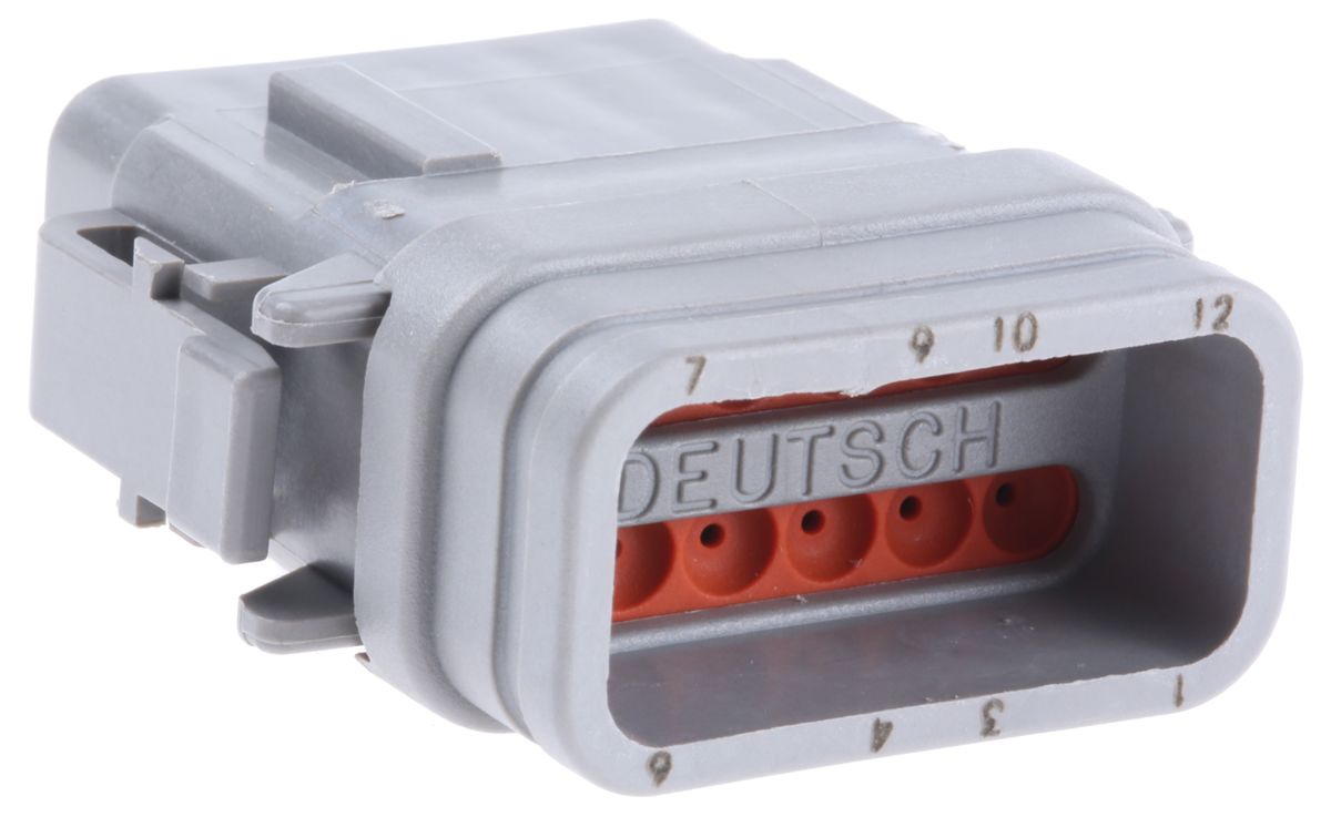 Deutsch, DTM Automotive Connector Plug 12 Way, Crimp Termination