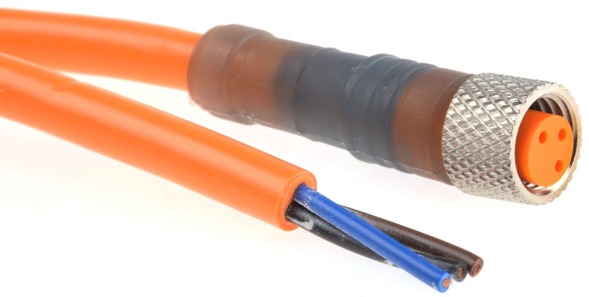 Lumberg Automation Straight Female M8 to Unterminated Sensor Actuator Cable, 3 Core, 2m