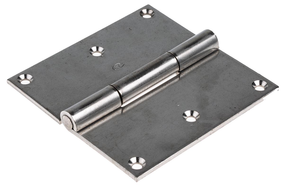 RS PRO Stainless Steel Piano Style Hinge, Screw Fixing 100mm x 100mm x