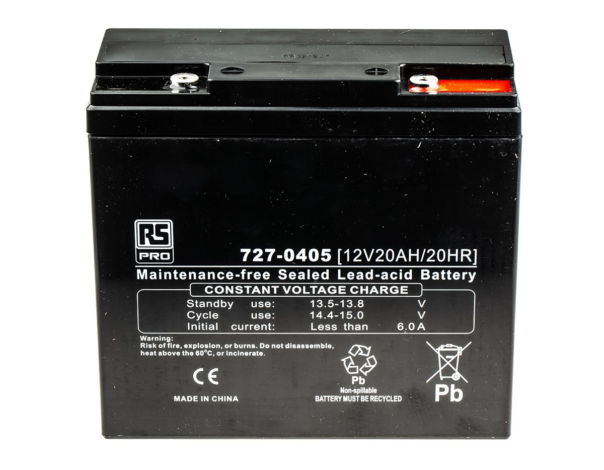 Rs Pro 12v T12 Sealed Lead Acid Battery 20ah Rs 2447