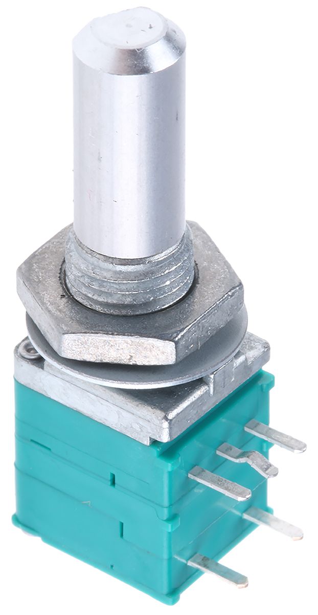 Alps Alpine 10kΩ Rotary Potentiometer, Panel Mount (Through Hole), RK09711110EL RS