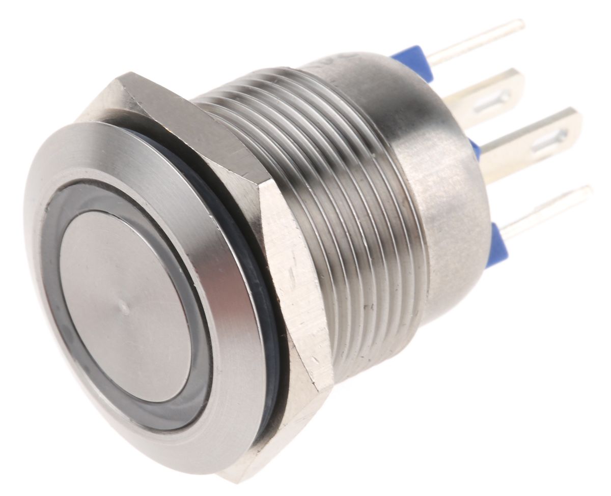 MPI002/28/BL/24 | Bulgin Illuminated Momentary Push Button Switch ...