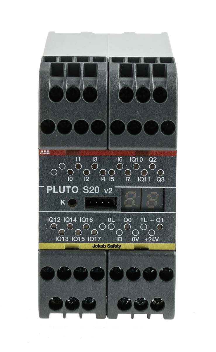 ABB Pluto 2TLA Series Safety Controller, 16 Safety Inputs, 4 Safety Outputs, 24 V dc