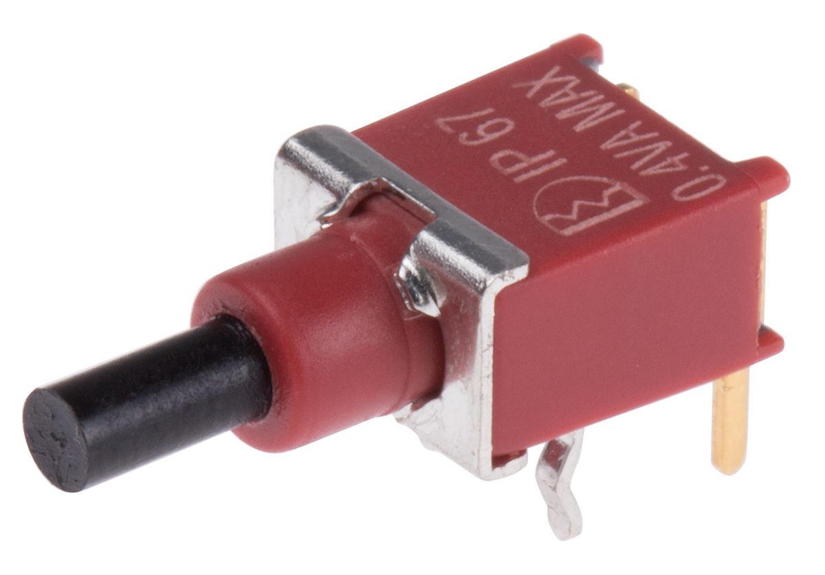 RS PRO Momentary Push Button Switch, PCB, SPDT, 120/250V ac, IP67 RS