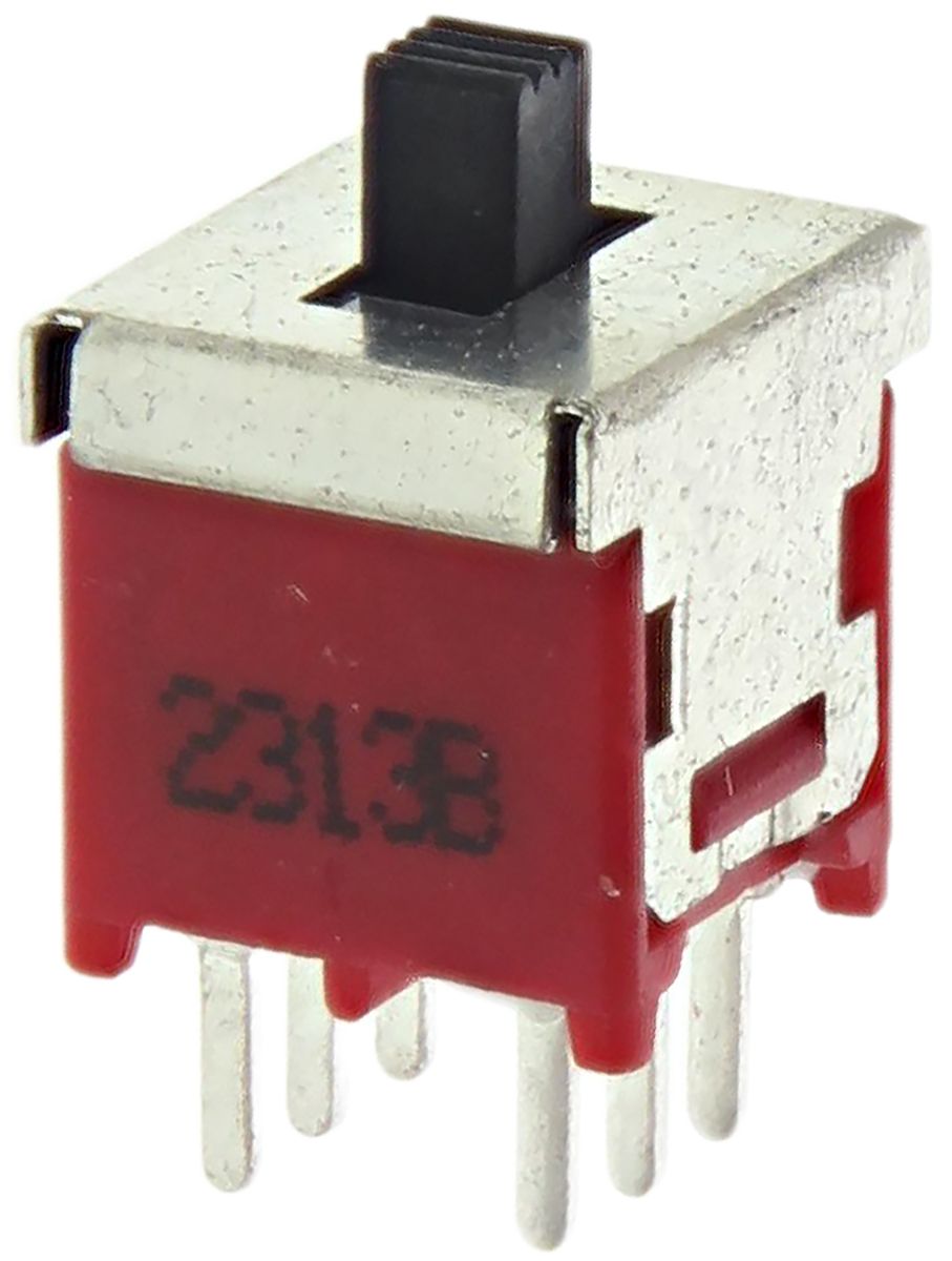 RS PRO PCB Slide Switch Double Pole Double Throw (DPDT) On-Off-On 3 A @ 120 V ac Top