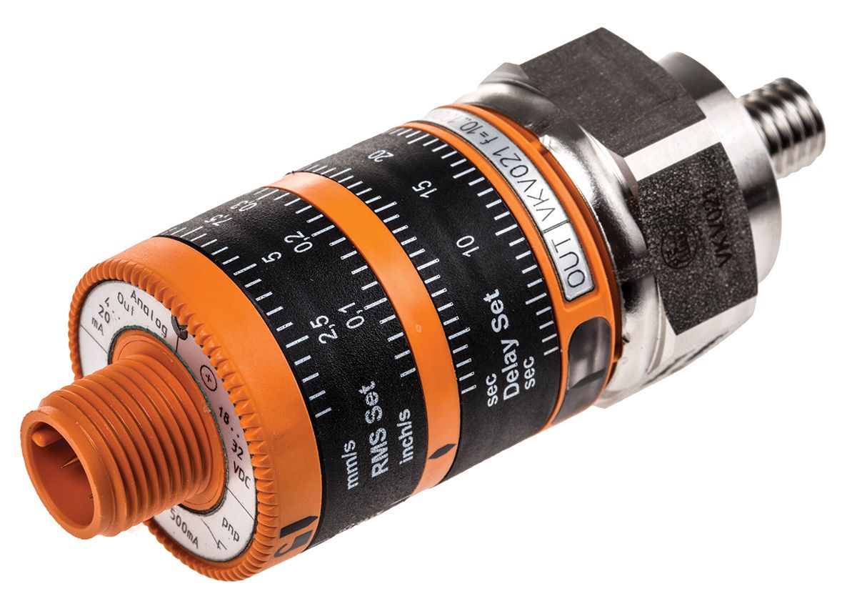 VKV021 ifm electronic Vibration Sensor, 0 → 25mm/s Max, 500 mA Max