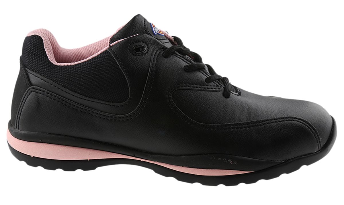 FD13905 | Dickies Ohio Womens Black/Pink Toe Capped Safety Shoes, EU 38 ...