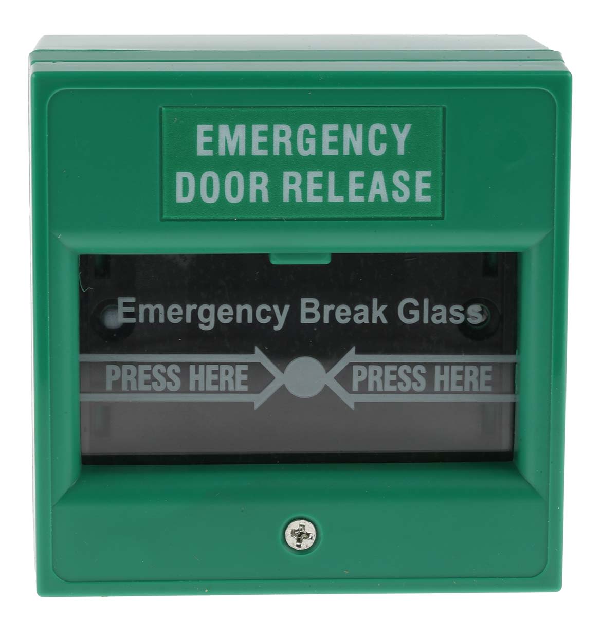 RS PRO Green Emergency exit unlocking box, Break Glass Operated, Mains ...