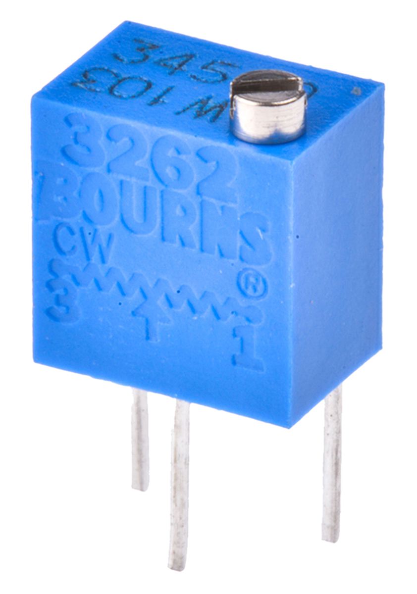3262W1103LF 10kΩ, Through Hole Trimmer Potentiometer 0.25W Top