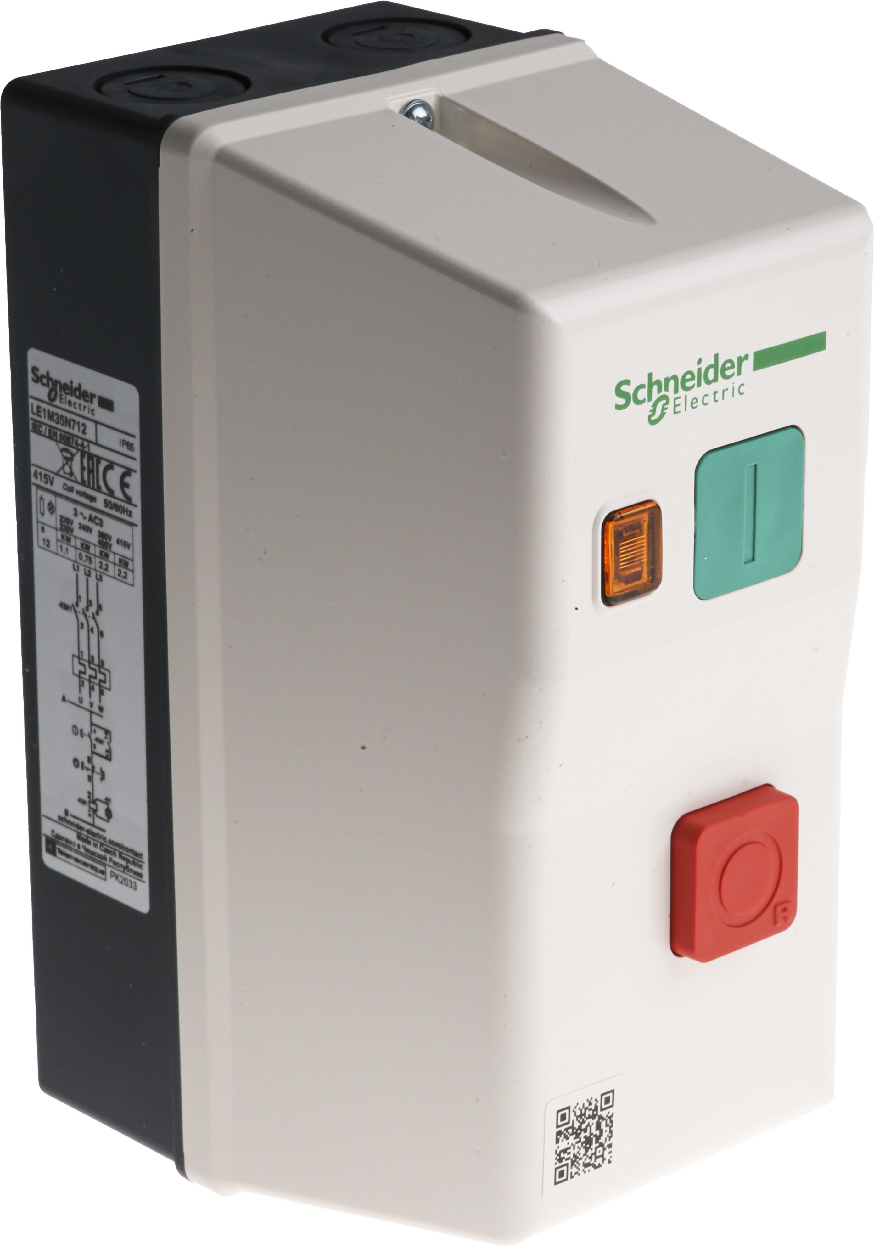 LE1M35N712 Schneider Electric 2.2 kW DOL Starter, 415 V ac, 3 Phase