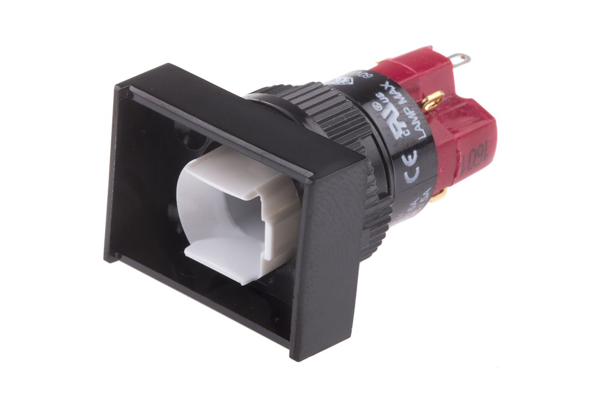 RS PRO Illuminated Momentary Push Button Switch, Panel Mount, SPDT, 16mm Cutout, 250V ac, IP40