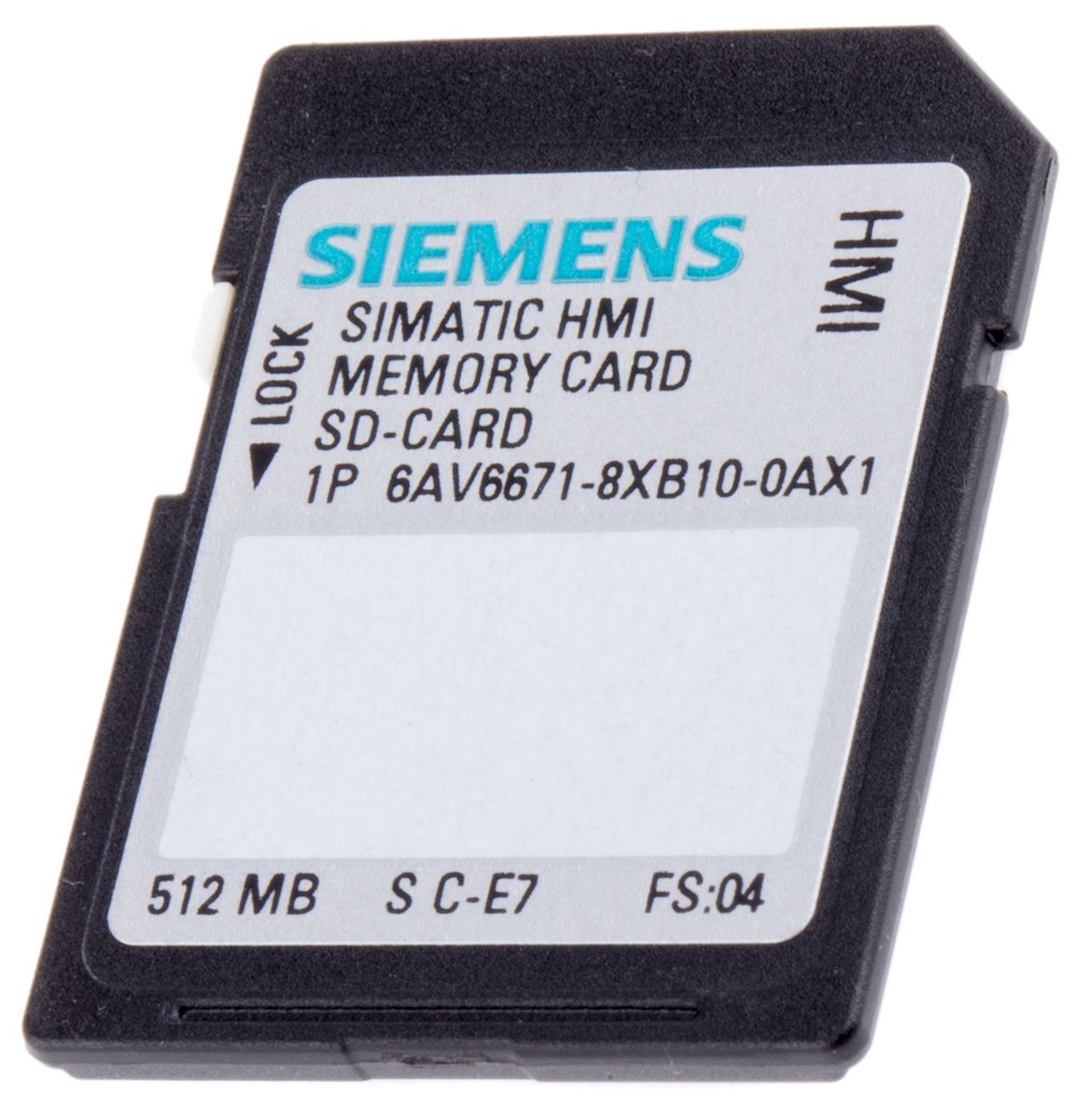 Siemens Memory Card For Use With HMI Mobile Panel 177, Mobile Panel 277, Mobile Panel 377, OP 77, TP/OP 177/277