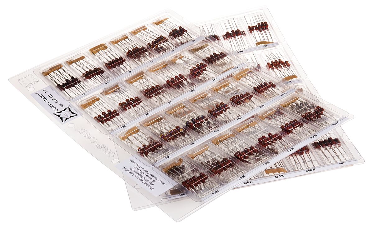Nova, CCR-122 Metal Film, Axial 48 Resistor Kit, with 480 pieces, 10 Ω → 1MΩ