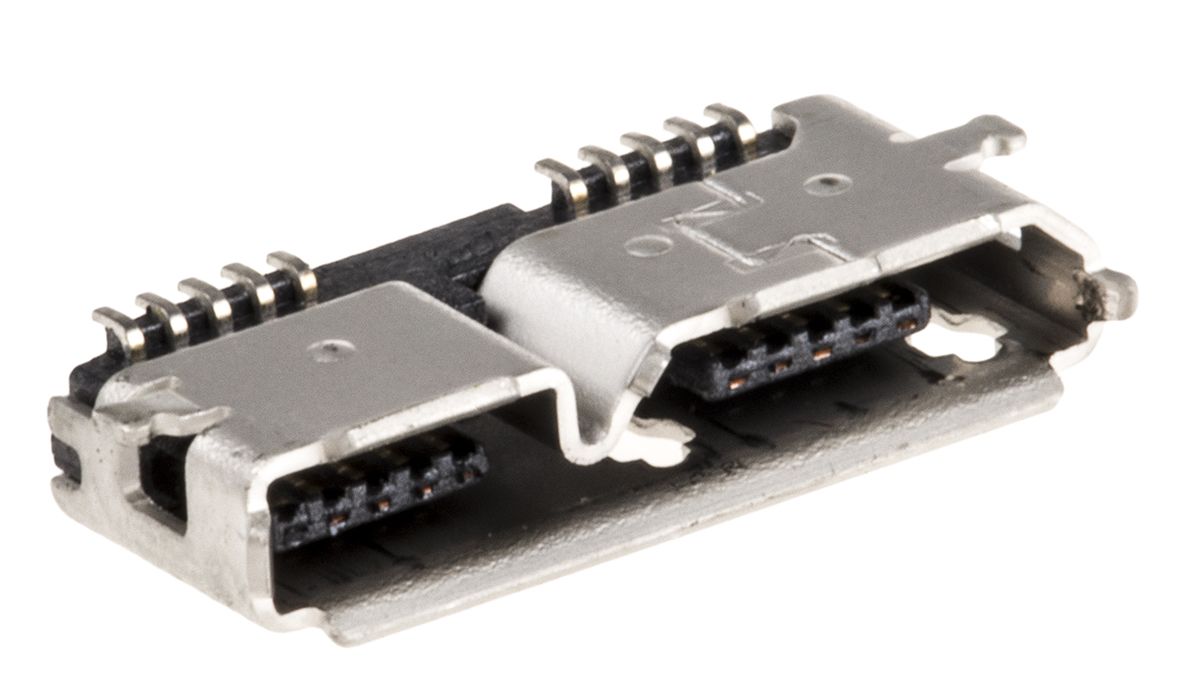 Wurth Elektronik Right Angle, SMT, Socket Type B 3.0 USB Connector