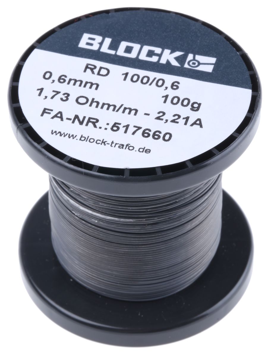 Block RD Series Hook Up Wire, 37 AWG, 1/0.6 mm, 39m