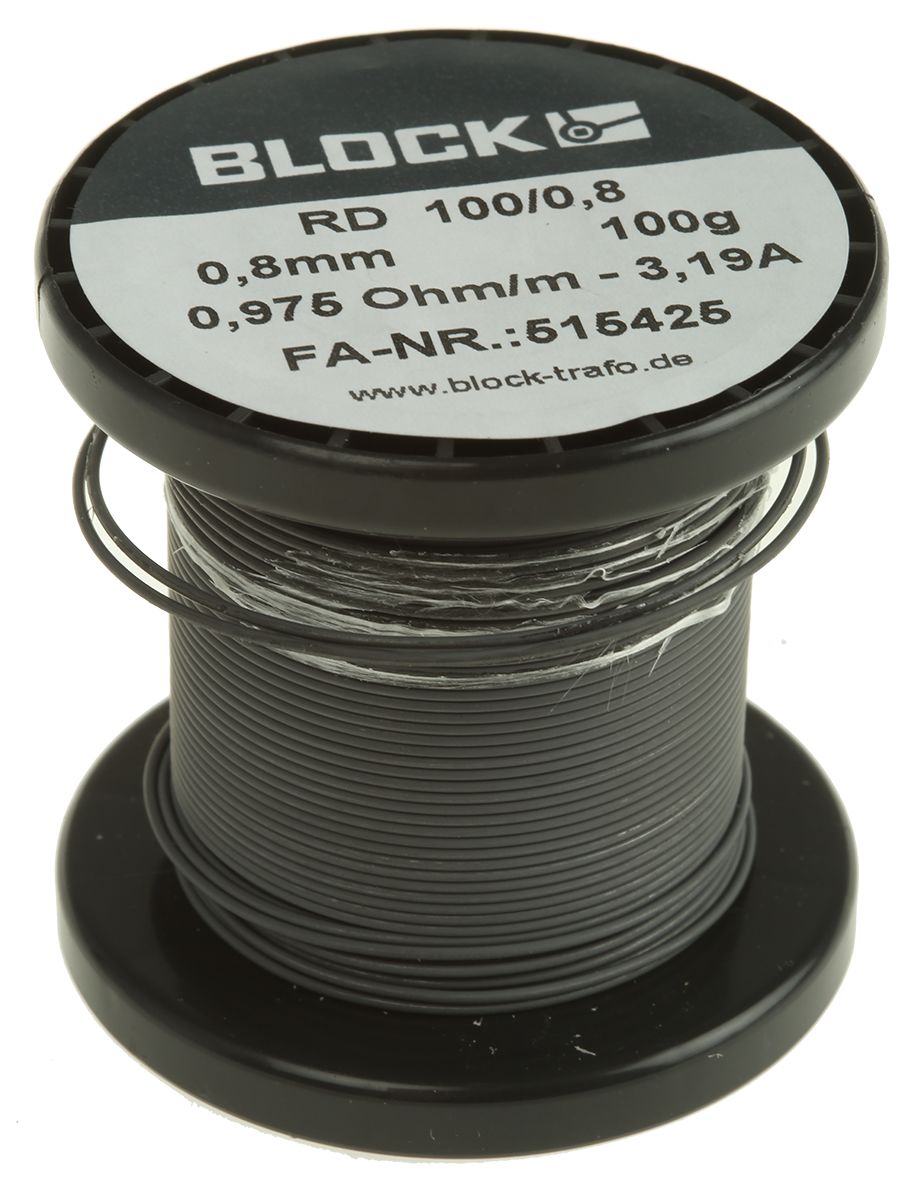Block RD Series Hook Up Wire, 37 AWG, 1/0.8 mm, 22m