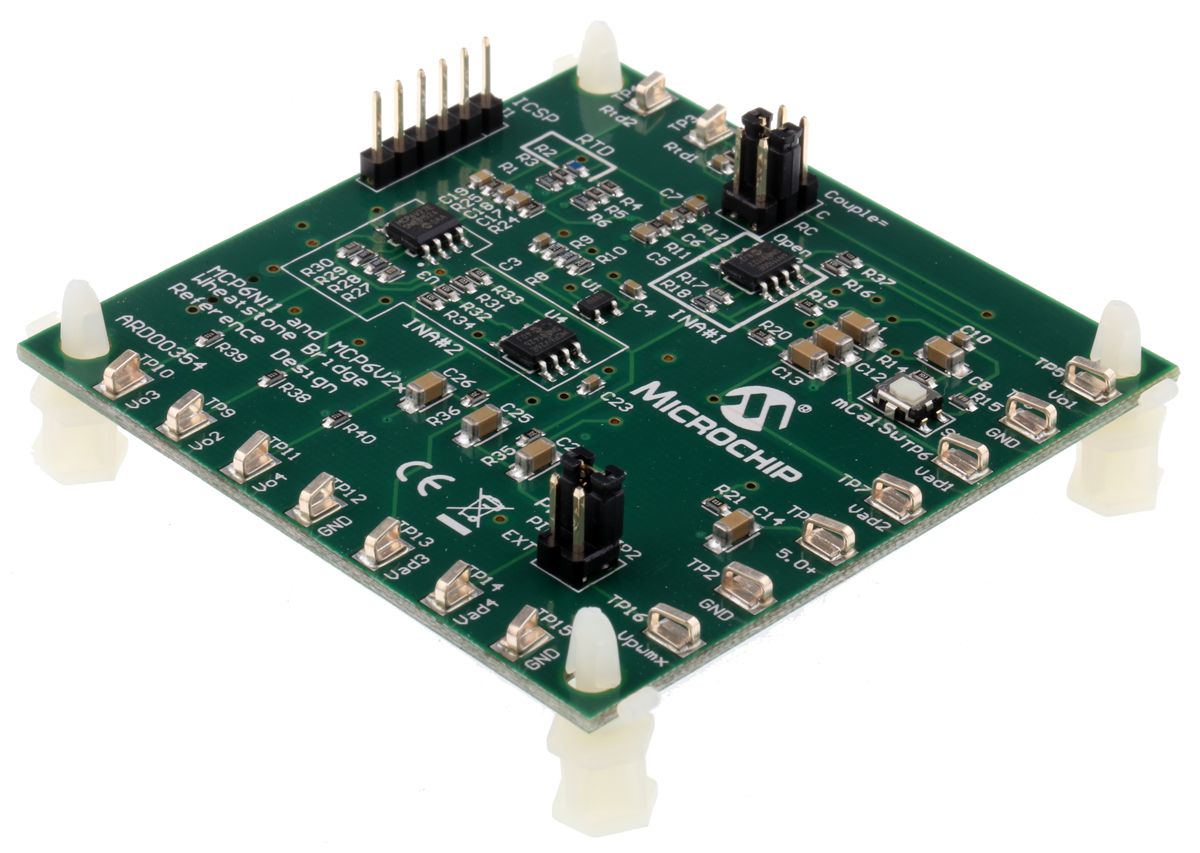Microchip ARD00354, Wheatstone Bridge Reference Design for MCP6N11, MCP6V26, MCP6V27