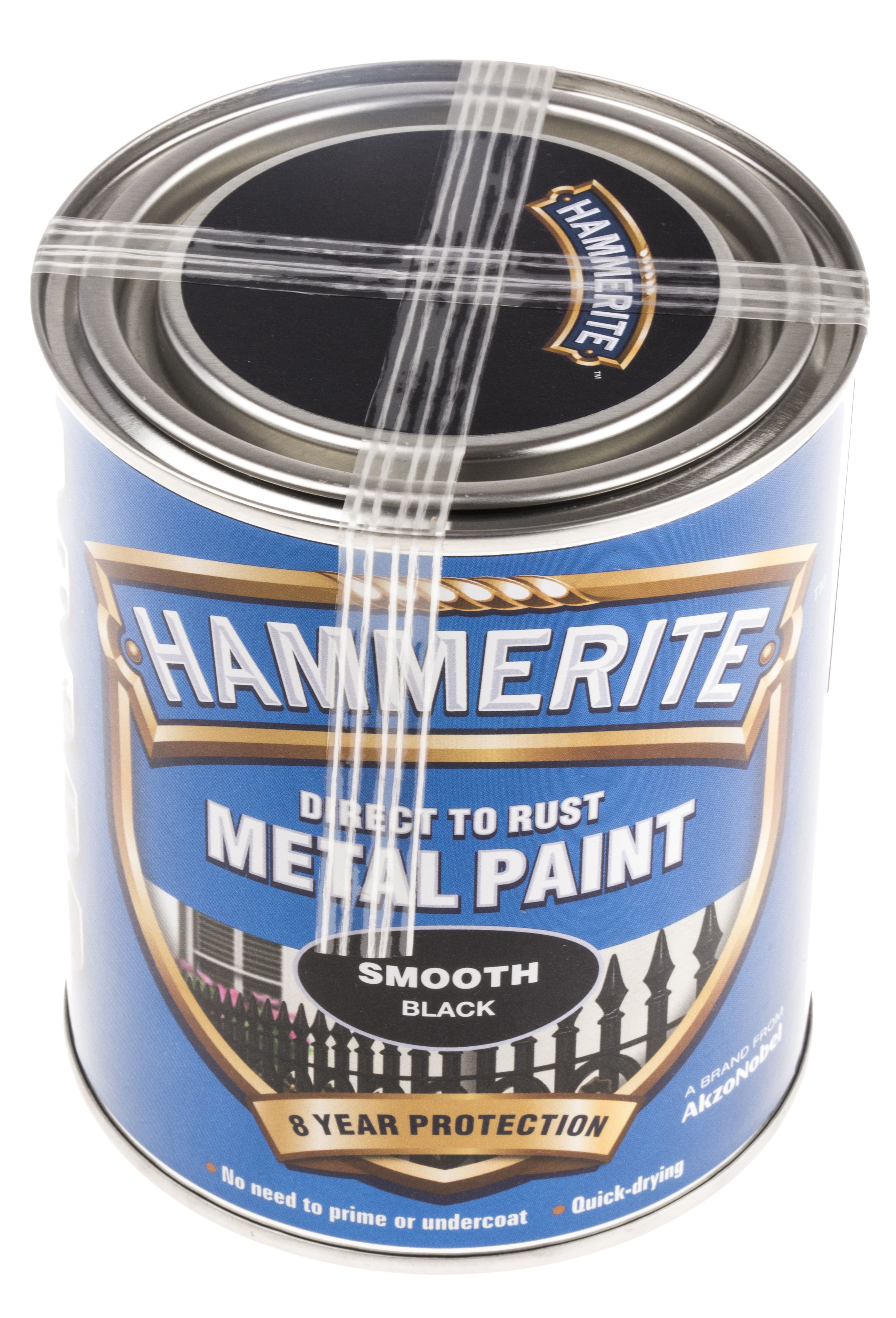5092966 Hammerite Metal Paint in Smooth Black 750ml RS