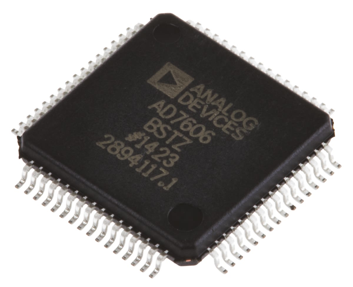 Analog Devices, Octal 16-bit- ADC 200ksps, 64-Pin LQFP
