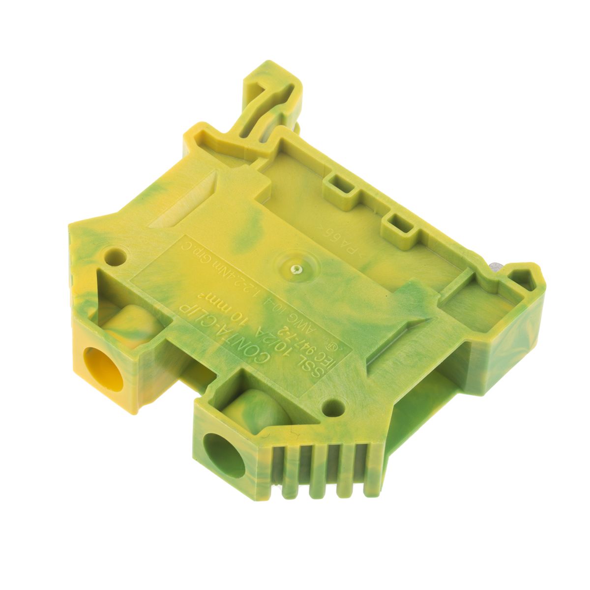 RS PRO Green/Yellow Earth Terminal Block, Single level, 10mm² RS