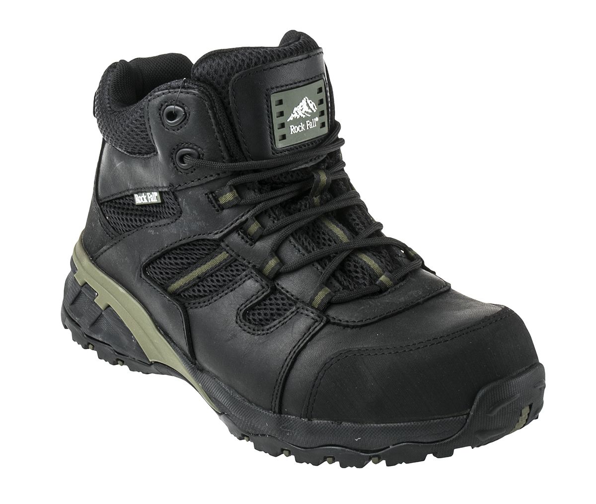 RS PRO Black Composite Toe Capped Mens Safety Boots, UK 10, EU 44 RS
