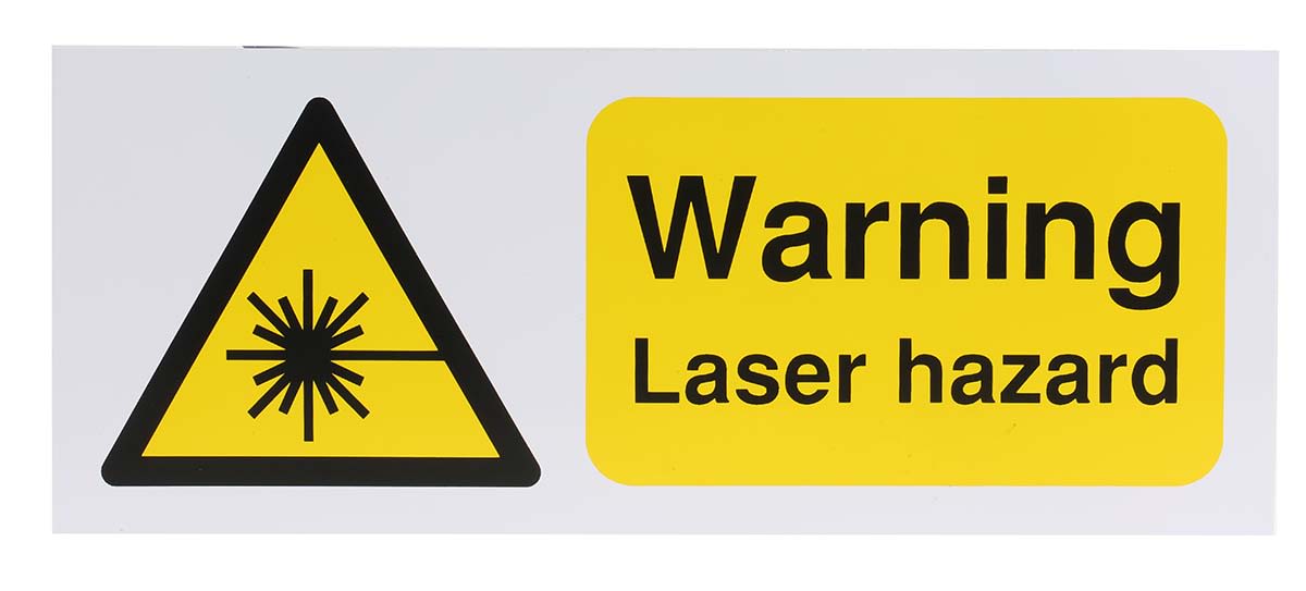 RS PRO Self-Adhesive Machinery Hazard Hazard Warning Sign (English)