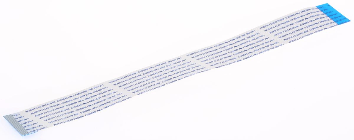 Wurth Elektronik 0.5mm 40 Way FFC Ribbon Cable, White Sheath, 20.5 mm Width, 200mm Length