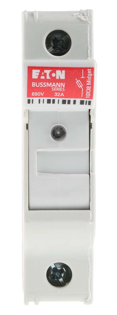Eaton 32A Rail Mount Fuse Holder for 10 x 38mm Fuse, 1P, 690V ac