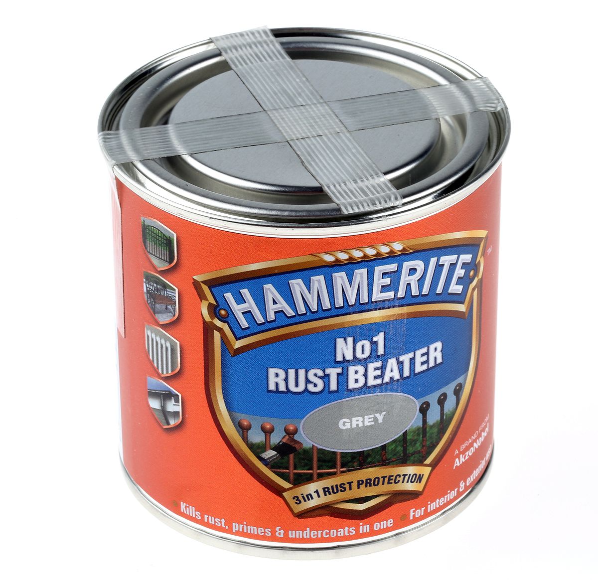5158238 Hammerite No1 Rust Beater Metal Paint in Smooth Grey 250ml RS