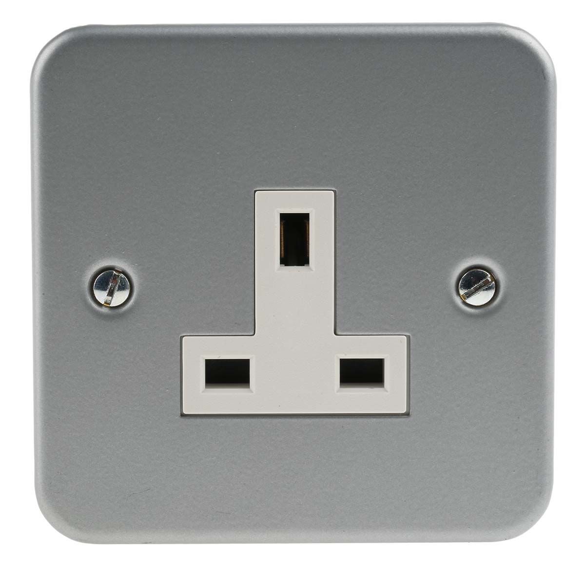 RS PRO Grey 1 Gang Plug Socket, 0 Poles, 13A, Type G - British, Indoor Use