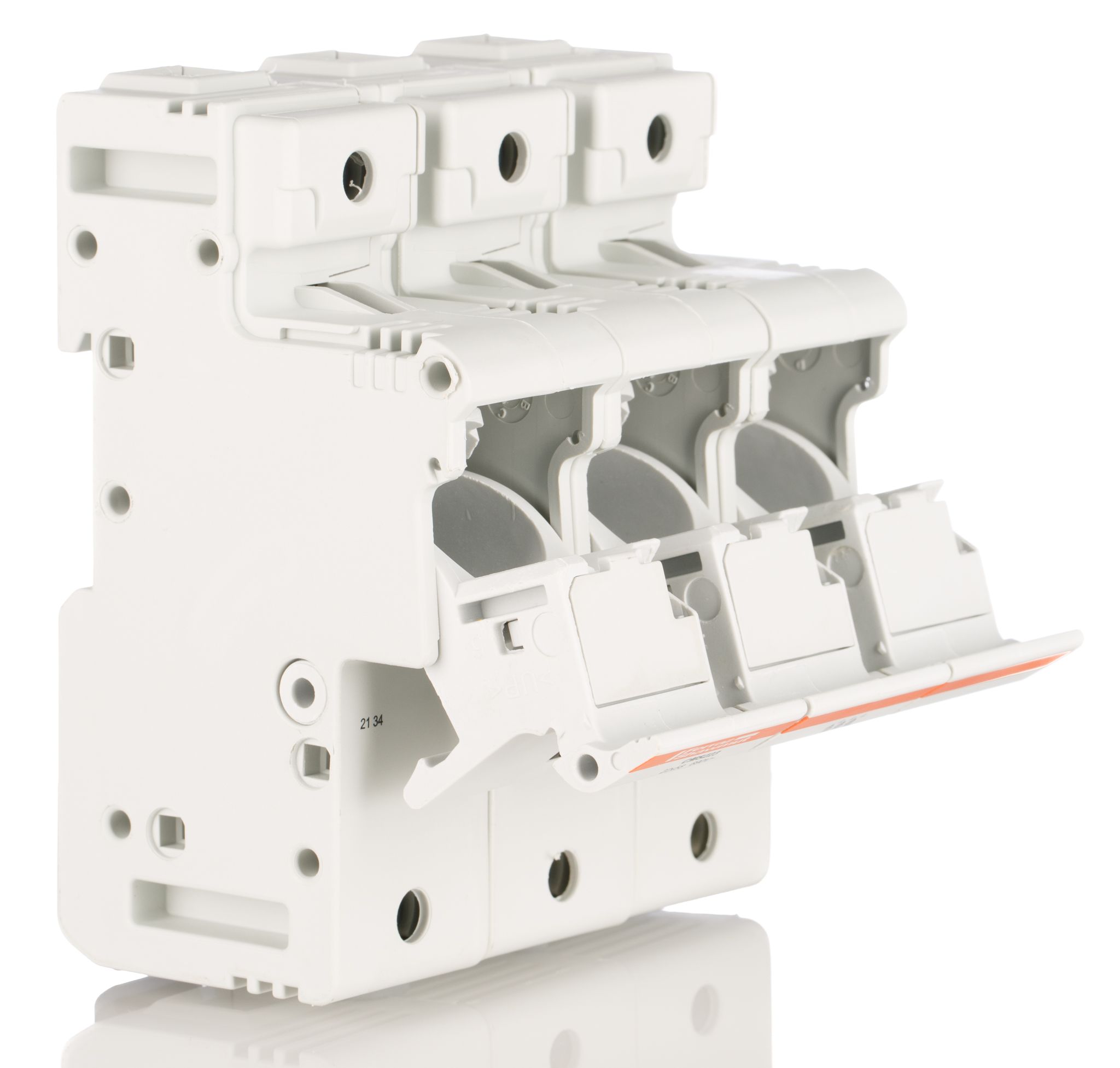 E331135 Mersen 125A Rail Mount Fuse Holder for 22 x 58mm Fuse, 3P