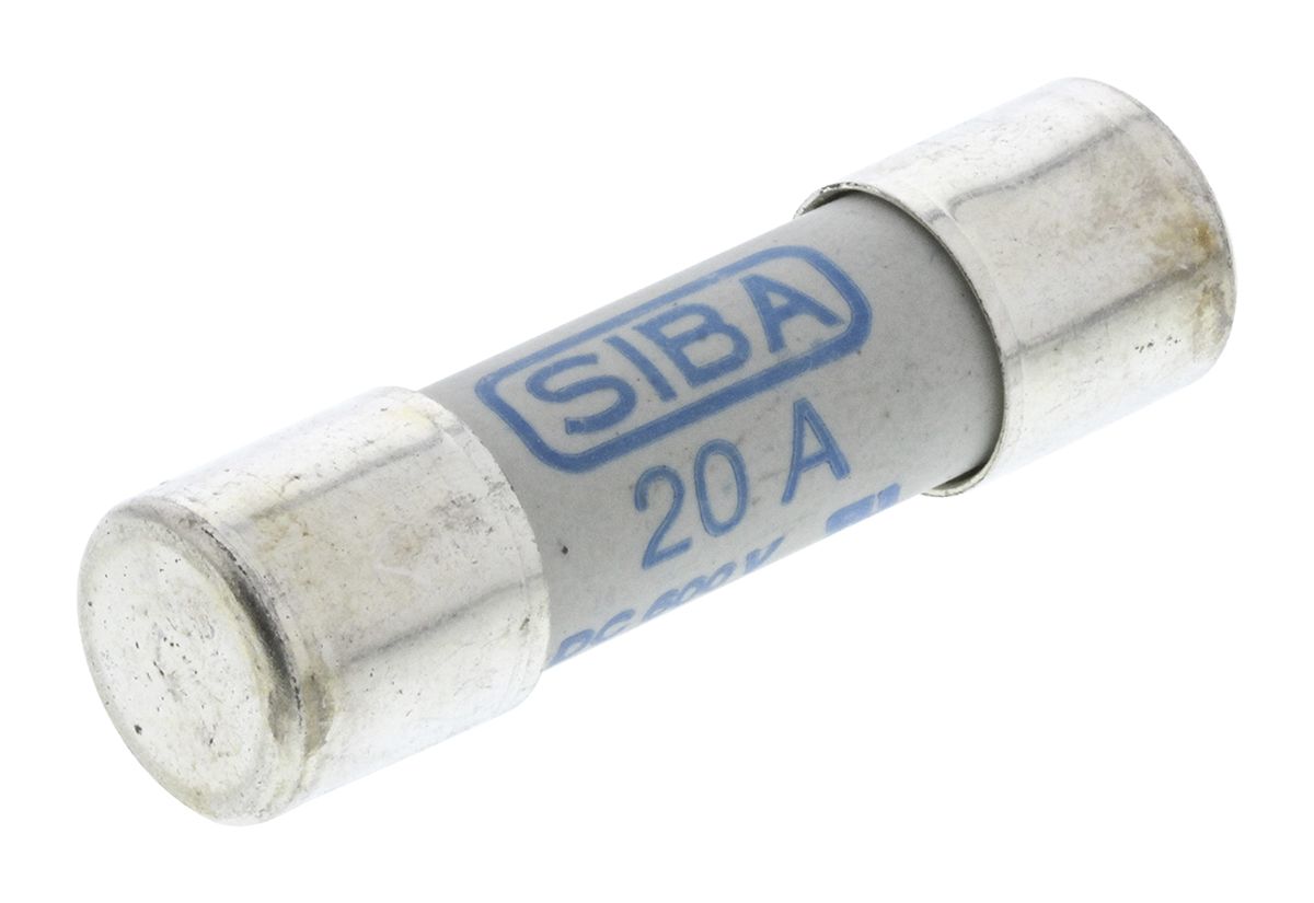 SIBA (シバ) 管ヒューズ 20A 10 x 38mm 600V dc 5022526.20