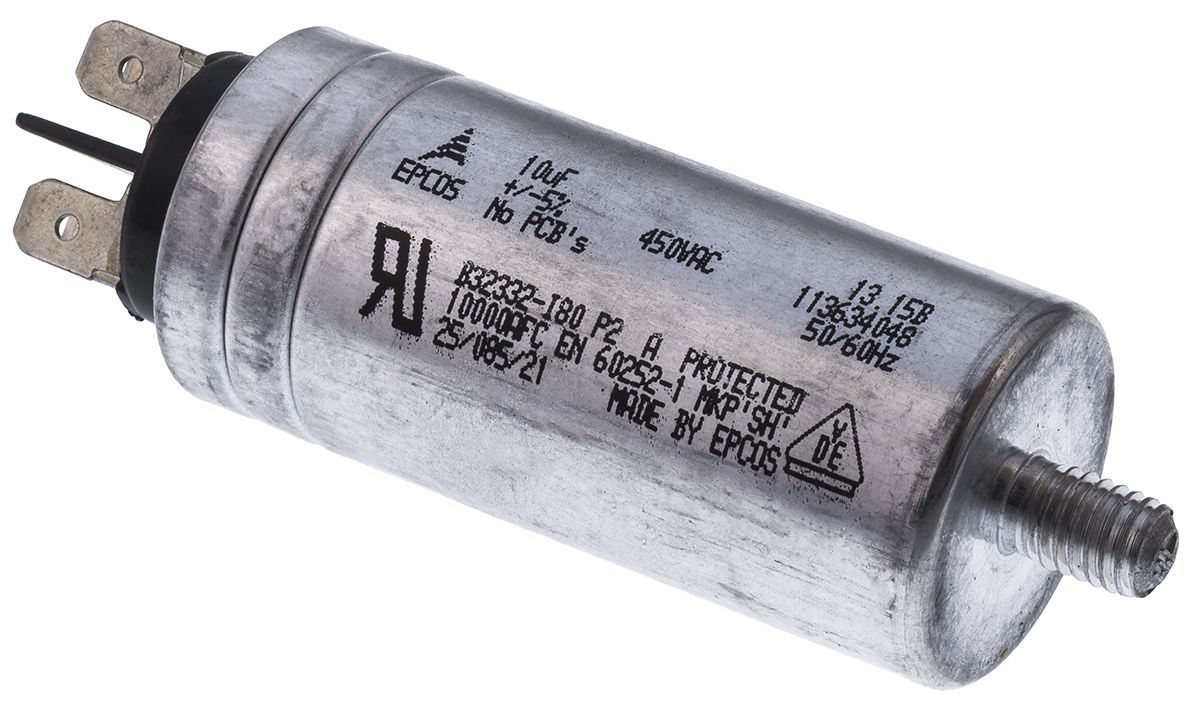B32332I6106J080 Epcos B32332 Polypropylene Film Capacitor, 450V ac, ±