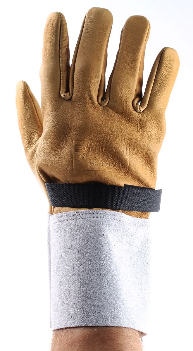 BC.109VSE Yellow Leather Electrical Electricians Gloves, Size 9