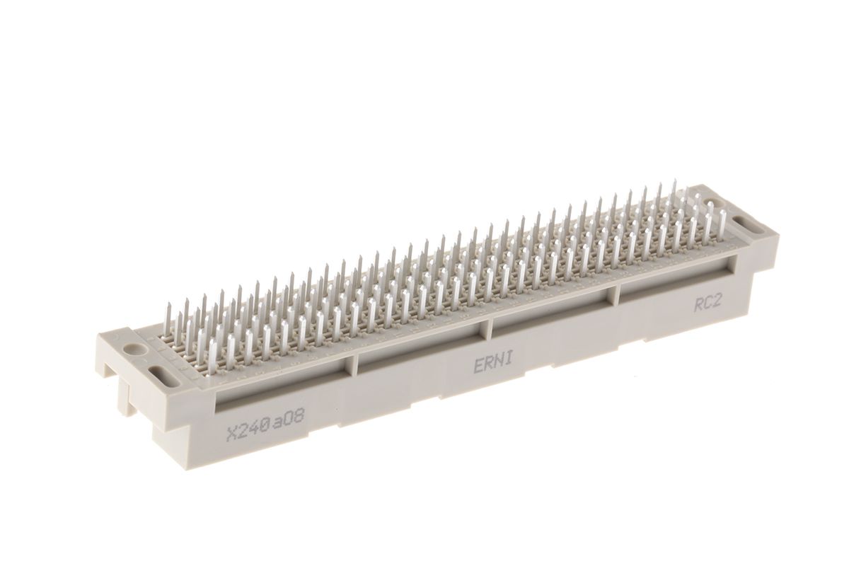 374472 | ERNI, ERNIPRESS 160 Way 2.54mm Pitch, Type TE Class C2, 5 Row ...