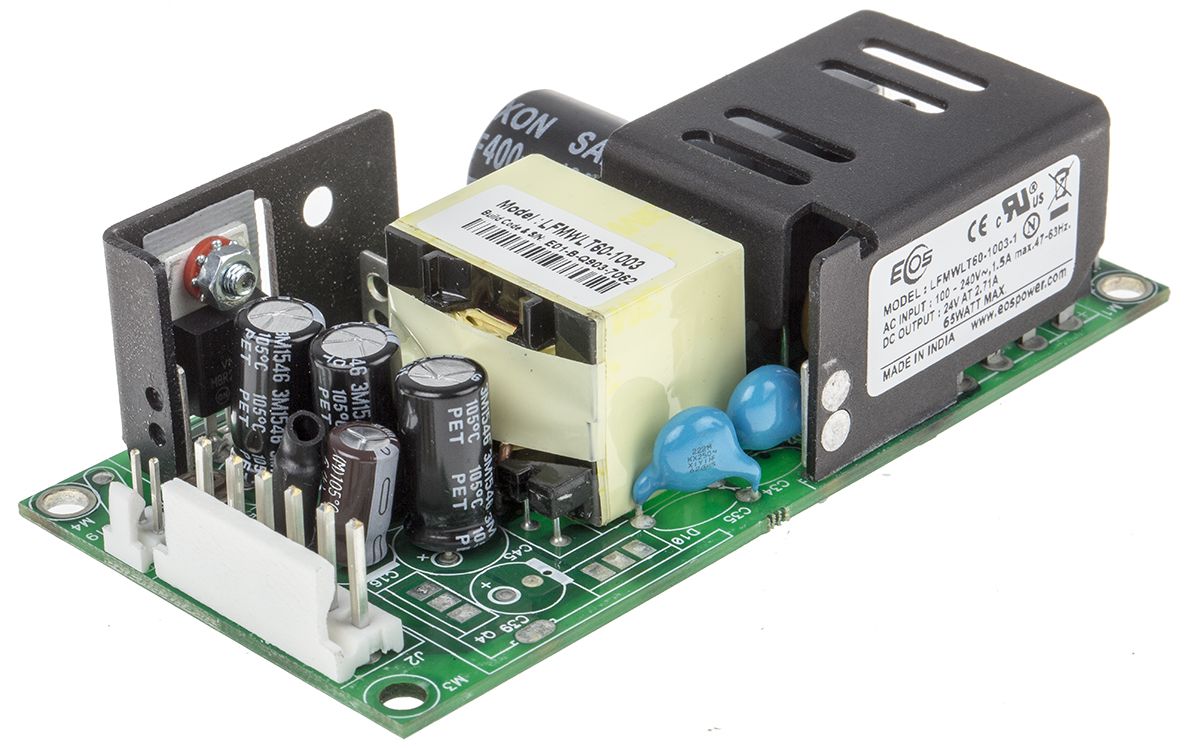 EOS Switching Power Supply, 24V dc, 2.5A, 60W, 1 Output