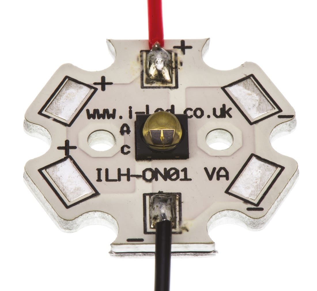 ILS, OSLON Black PowerStar IR-LED Modul, PCB 1030mW, 850nm, 1070 mW, ±45°, 2-Pin, Oberflächenmontage