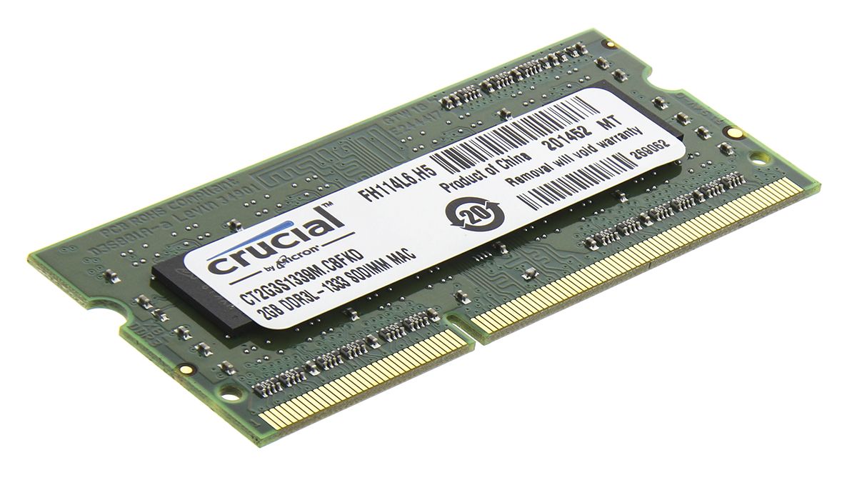 Crucial 2 GB DDR3 Laptop RAM, 1333MHz, SODIMM, 1.35V