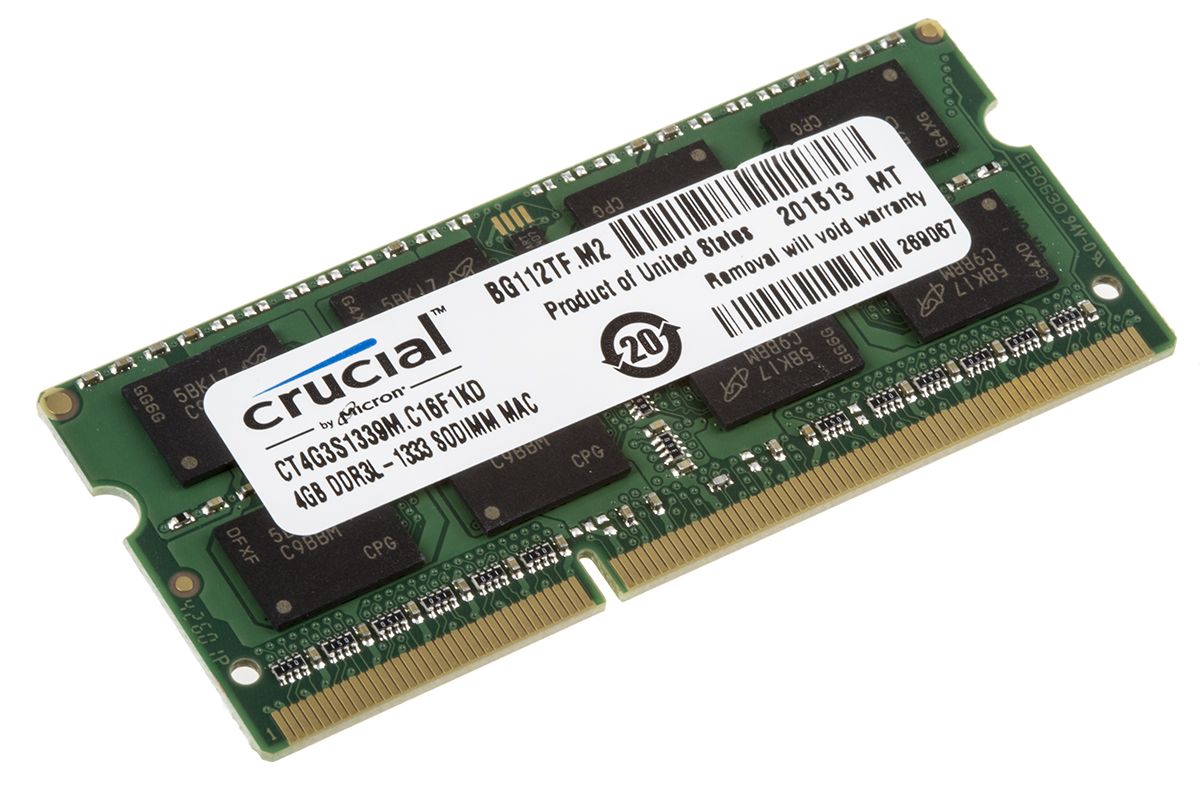 Crucial 4 GB DDR3 Desktop RAM, 1333MHz, SODIMM, 1.35V