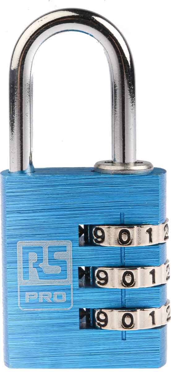 RS PRO All Weather Aluminium Combination Padlock 30mm
