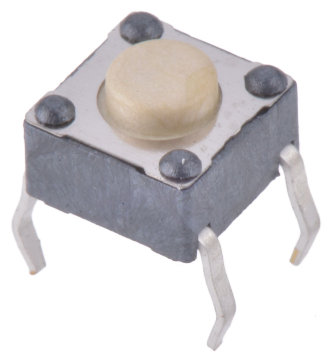White Tactile Switch, Single Pole Single Throw (SPST) 50 mA @ 12 V dc 0.9mm Through Hole