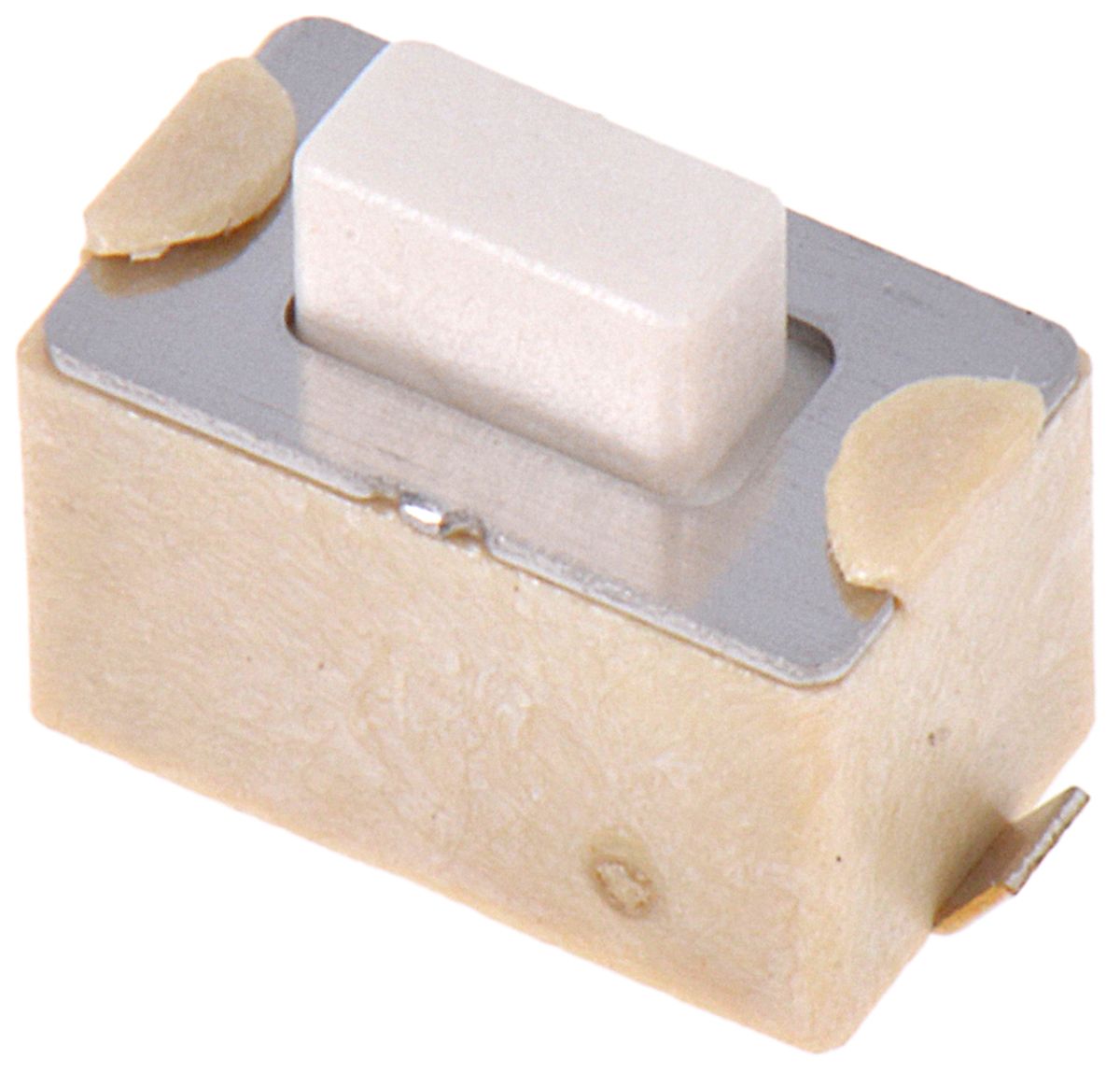White Tactile Switch, Single Pole Single Throw (SPST) 50 mA @ 12 V dc 1.5mm Surface Mount