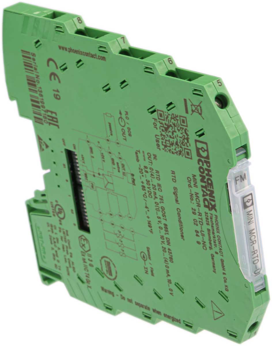 Phoenix Contact 3RS7025 Series Signal Conditioner, 9.6 → 30V dc, RTD Input, Current, Voltage Output, ATEX